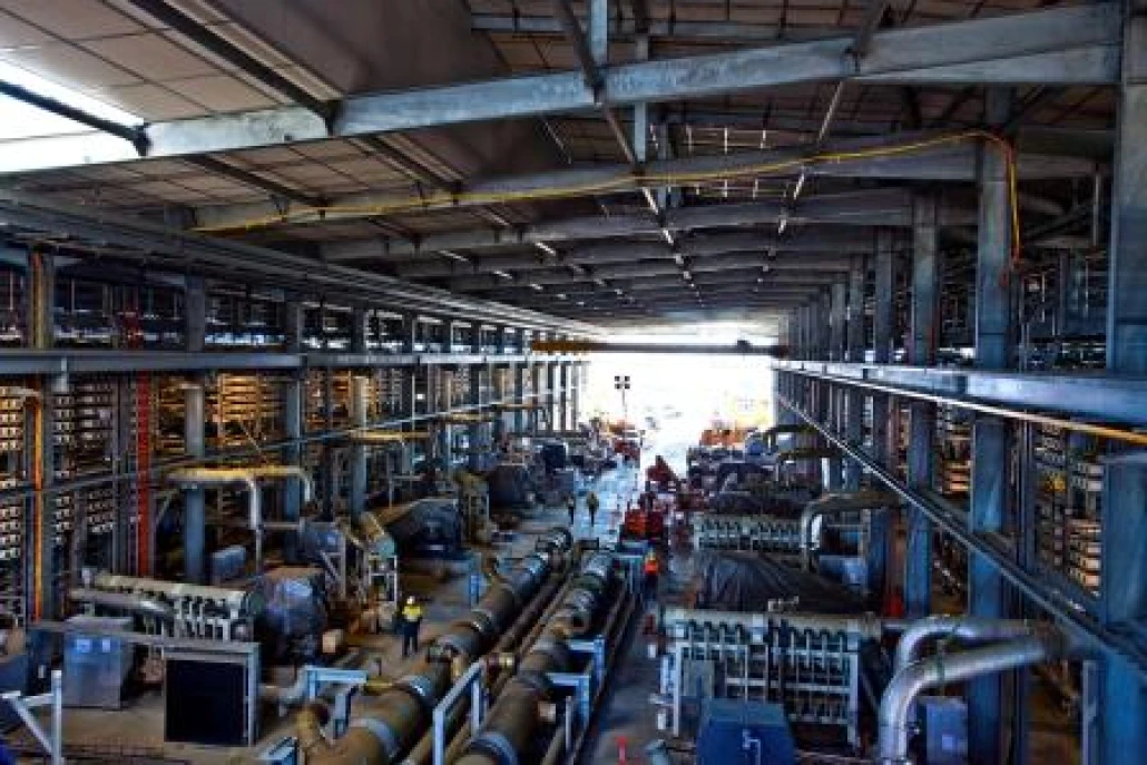 B2166 Inside RO Building showing membranes